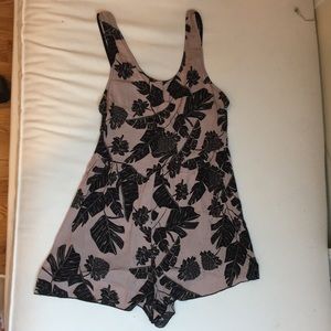 Low back patterned romper